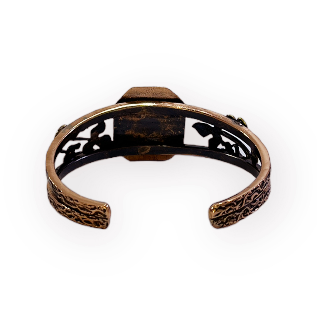 Yeşil Damla Akik Taşlı Bakır Bileklik, K6063